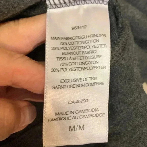 Danskin Gray w Black, Long Sleeve Winter Performance Sweatshirt, stretchy - Picture 5 of 6